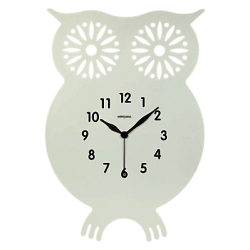Diamantini & Domeniconi Owl Clock, White